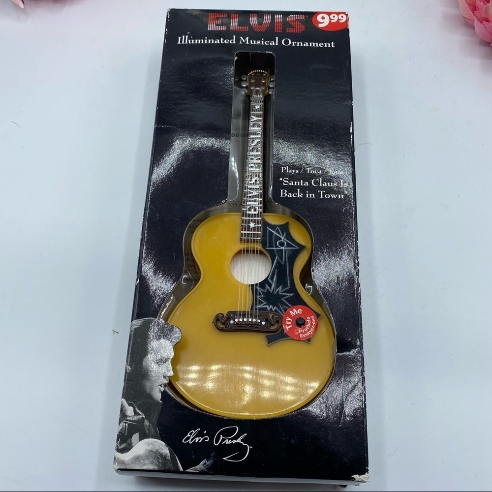 Elvin Presley Musical Christmas Ornament Collectible